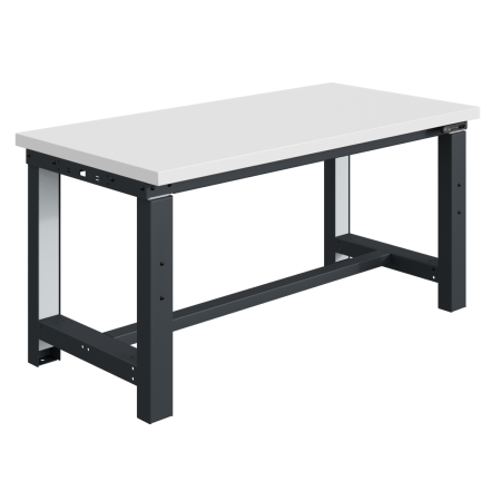 Etabli SI plateau mélaminé 28 mm réglable électriquement et ossature Gris Anthracite RAL 7016 Etabli SI plateau mélaminé 28 mm réglable électriquement et ossature Gris Anthracite RAL 7016