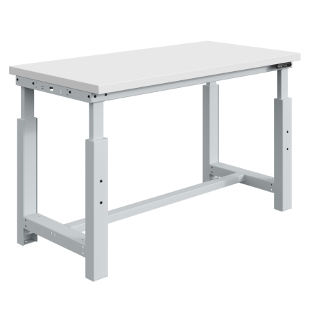 Etabli SI plateau mélaminé 38 mm réglable électriquement et ossature Gris Clair RAL 7035 Etabli SI plateau mélaminé 38 mm réglable électriquement et ossature Gris Clair RAL 7035