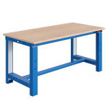 Etabli SI plateau bois multiplis 40 mm réglable électriquement et ossature Bleu RAL 5015 Etabli SI plateau bois multiplis 40 mm réglable électriquement et ossature Bleu RAL 5015
