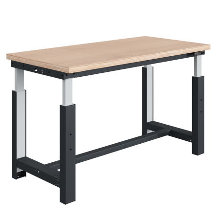 Etabli SI plateau bois multiplis 40 mm réglable électriquement et ossature Gris Anthracite RAL 7016 Etabli SI plateau bois multiplis 40 mm réglable électriquement et ossature Gris Anthracite RAL 7016