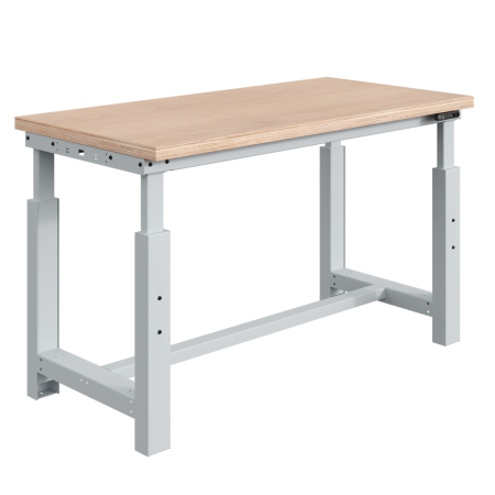 Etabli SI plateau bois multiplis 40 mm réglable électriquement et ossature Gris Clar RAL 7035 Etabli SI plateau bois multiplis 40 mm réglable électriquement et ossature Gris Clar RAL 7035