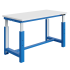 Etabli SI plateau stratifié RESITOP 30 mm réglable électriquement et ossature Bleu RAL 5015 Etabli SI plateau stratifié RESITOP 30 mm réglable électriquement et ossature Bleu RAL 5015