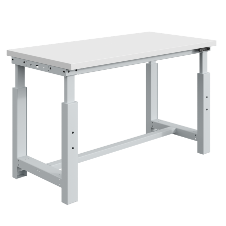 Etabli SI plateau stratifié RESITOP 40 mm réglable électriquement et ossature Gris Clair RAL 7035 Etabli SI plateau stratifié RESITOP 40 mm réglable électriquement et ossature Gris Clair RAL 7035