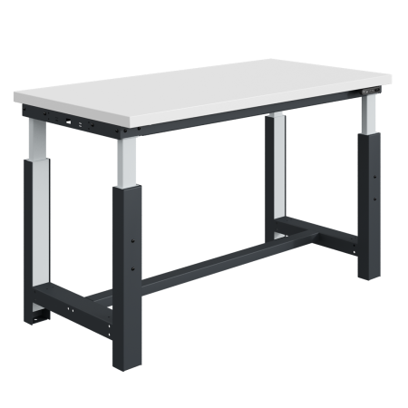 Etabli SI plateau stratifié RESITOP 40 mm réglable électriquement et ossature Gris Anthracite RAL 7016 Etabli SI plateau stratifié RESITOP 40 mm réglable électriquement et ossature Gris Anthracite RAL 7016