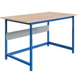 Etabli PACKLOG plateau multiplis 24 mm réglable manuellement et ossature Bleu Industrie RAL 5015 Etabli PACKLOG plateau multiplis 24 mm réglable manuellement et ossature Bleu Industrie RAL 5015