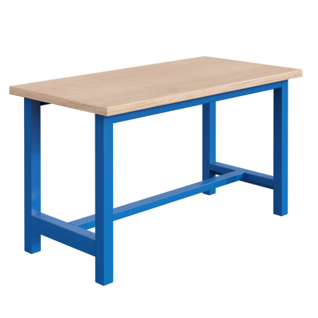 Etabli CKS plateau bois multiplis 40 mm et ossature Bleu RAL 5015 Etabli CKS plateau bois multiplis 40 mm et ossature Bleu RAL 5015