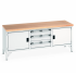 41002055.16 - Etabli CUBIO monobloc plateau multiplis 40 mm - 2000 x 750 mm - 2 portes + 3 tiroirs - Gris clair RAL 7035 41002055.16 - Etabli CUBIO monobloc plateau multiplis 40 mm - 2000 x 750 mm - 2 portes + 3 tiroirs - Gris clair RAL 7035