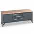 41002055.77 - Etabli CUBIO monobloc plateau multiplis 40 mm - 2000 x 750 mm - 2 portes + 3 tiroirs - Full Gris Anthracite RAL 7016 41002055.77 - Etabli CUBIO monobloc plateau multiplis 40 mm - 2000 x 750 mm - 2 portes + 3 tiroirs - Full Gris Anthracite RAL 7016