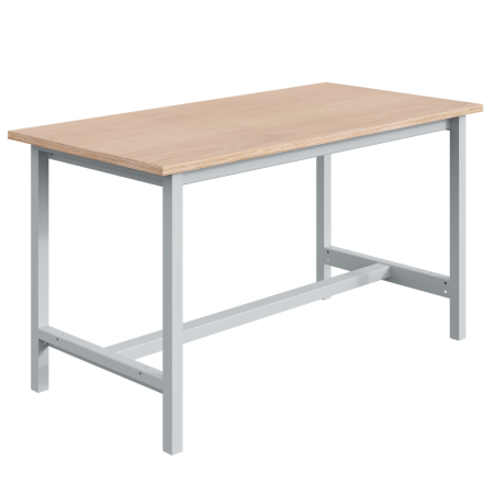 Etabli PTH plateau bois multiplis 24 mm et ossature Gris Clair RAL 7035 Etabli PTH plateau bois multiplis 24 mm et ossature Gris Clair RAL 7035