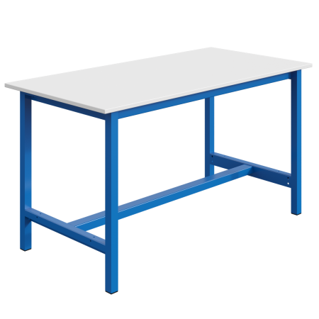 Etabli PTH plateau stratifié RESITOP 30 mm et ossature Bleu RAL 5015 Etabli PTH plateau stratifié RESITOP 30 mm et ossature Bleu RAL 5015