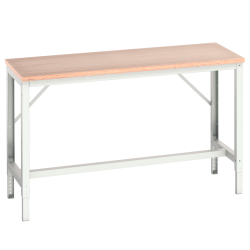 Etabli d'atelier VERSO à hauteur réglable et plateau bois