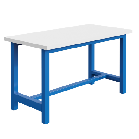 Etabli CKS plateau mélaminé 38 mm et ossature Bleu RAL 5015