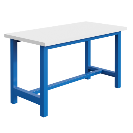 Etabli CKS plateau mélaminé 28 mm et ossature Bleu RAL 5015 Etabli CKS plateau mélaminé 28 mm et ossature Bleu RAL 5015