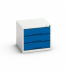 VERSO - Zoom sur caisson 3 tiroirs - RAL 5010 Bleu gentiane VERSO - Zoom sur caisson 3 tiroirs - RAL 5010 Bleu gentiane