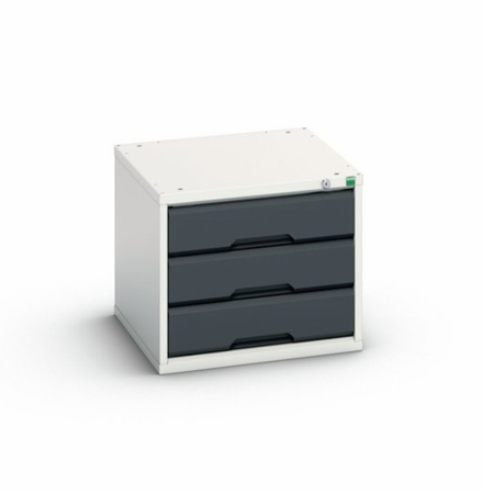 VERSO - Zoom sur caisson 3 tiroirs - RAL 7016 Gris Anthracite VERSO - Zoom sur caisson 3 tiroirs - RAL 7016 Gris Anthracite
