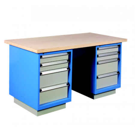 Établi d'atelier 2 coffres porteurs - exemple de compositions sur demande à 2 x 4 tiroirs Établi d'atelier 2 coffres porteurs - exemple de compositions sur demande à 2 x 4 tiroirs