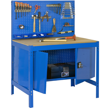 SIMONWORK BT2 CABINET 900-1200 AZUL-MADERA en situation SIMONWORK BT2 CABINET 900-1200 AZUL-MADERA en situation