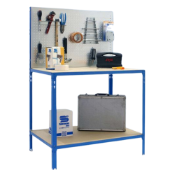 Etabli léger de mécanicien à 2 niveaux et panneau porte-outils