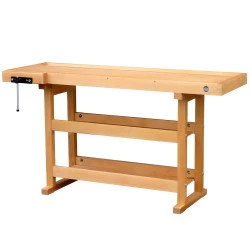 Etabli bois avec 2 étagères