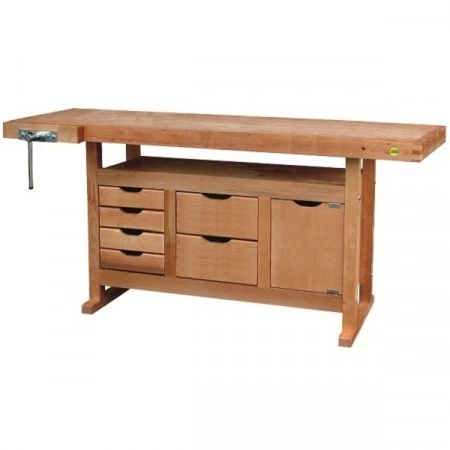 Etabli bois avec 6 tiroirs et 1 caisson Etabli bois avec 6 tiroirs et 1 caisson