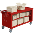 Etabli MOVIT à plancher - 1 étagère - Plateau acier - Lxpxh 1500x750x820 mm - Ossature Rouge RAL 3000 Etabli MOVIT à plancher - 1 étagère - Plateau acier - Lxpxh 1500x750x820 mm - Ossature Rouge RAL 3000