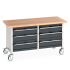 41002106 - Etabli CUBIO monobloc mob KW-1578-1.5 mpx - avec 6 tiroirs - LxPxH: 1500x750x840mm - Gris Anthracite RAL 7016 41002106 - Etabli CUBIO monobloc mob KW-1578-1.5 mpx - avec 6 tiroirs - LxPxH: 1500x750x840mm - Gris Anthracite RAL 7016