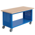 Etabli mobile SIT - A plancher - Plateau bois multiplis 40 mm - Lxpxh 1500x750x840 mm - Ossature Bleu Industrie RAL 5015 Etabli mobile SIT - A plancher - Plateau bois multiplis 40 mm - Lxpxh 1500x750x840 mm - Ossature Bleu Industrie RAL 5015