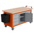 10120024 - Etabli mobile SIT - 2 blocs 3 tiroirs H150 et 1 bloc porte - Plateau bois multiplis 40 mm - Lxpxh 1500x750x840 mm - avec poubelle (nous consulter) et poignée de manœuvre (en accessoire) - - Ossature Orangé Pur RAL 2004, Caisson et Façade Gris C 10120024 - Etabli mobile SIT - 2 blocs 3 tiroirs H150 et 1 bloc porte - Plateau bois multiplis 40 mm - Lxpxh 1500x750x840 mm - avec poubelle (nous consulter) et poignée de manœuvre (en accessoire) - - Ossature Orangé Pur RAL 2004, Caisson et Façade Gris C