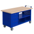 Etabli mobile SIT - Bloc 3 tiroirs H150 et 2 étagères - Plateau bois multiplis 40 mm - Lxpxh 1500x750x840 mm - avec poignée de manœuvre SIT (en accessoire) - Caisson, Ossature, Façade Bleu Gentiane 5010 Etabli mobile SIT - Bloc 3 tiroirs H150 et 2 étagères - Plateau bois multiplis 40 mm - Lxpxh 1500x750x840 mm - avec poignée de manœuvre SIT (en accessoire) - Caisson, Ossature, Façade Bleu Gentiane 5010
