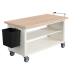 Etabli mobile SIT - 1 étagère - Plateau bois multiplis 40 mm - Lxpxh 1500x750x840 mm avec poubelle en accessoire (nous consulter) - Ossature Blanc RAL 9010 Etabli mobile SIT - 1 étagère - Plateau bois multiplis 40 mm - Lxpxh 1500x750x840 mm avec poubelle en accessoire (nous consulter) - Ossature Blanc RAL 9010