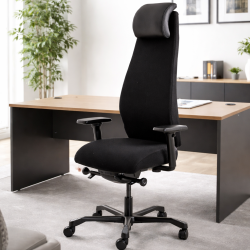 Fauteuil de direction ergonomique - Finition cuir ou tissu
