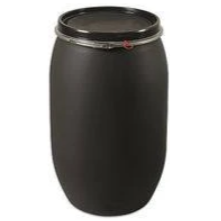 Tonneau En Acier 60 Litres Tonneau à Couvercle | Adapté à L'aspiration Cyclonique Des Poussières | Métallique En Tôle Poubelle Récipient Seau Avec 2 Poignées Latérales | Stable Et Rempli Empilable