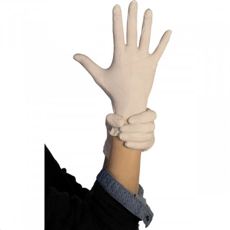Boîte de 100 gants jetables en latex poudré Boîte de 100 gants jetables en latex poudré