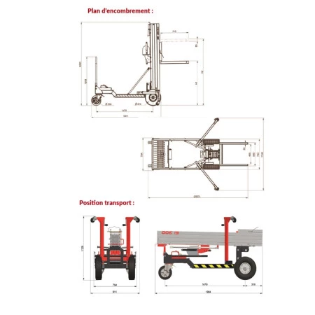 Gerbeur élévateur inversé 300 kg Gerbeur élévateur inversé 300 kg