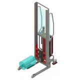 Gerbeur semi-électrique avec éperon à galet avec plateau V Gerbeur semi-électrique avec éperon à galet avec plateau V