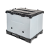 Caisse palette plastique pliable souple avec trappe 1200 x 1000 Caisse palette plastique pliable souple avec trappe 1200 x 1000