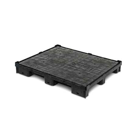 Caisse palette plastique pliable souple avec trappe 1200 x 1000 Caisse palette plastique pliable souple avec trappe 1200 x 1000