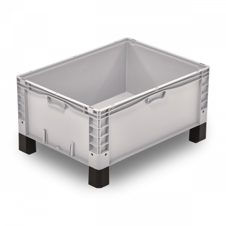 Grand bac plastique Europe gerbable plein 800 x 600 Grand bac plastique Europe gerbable plein 800 x 600