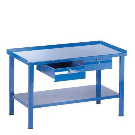 Etabli d'atelier grandes dimensions plateau acier