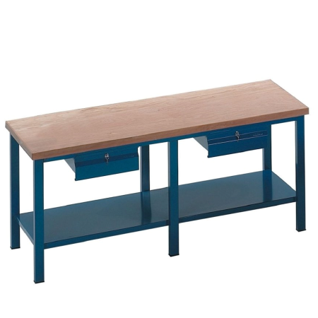 Etabli grand plateau bois avec ou sans tiroirs