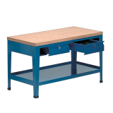 ARMECO - CORTI TOP - 204L - Grand établi d'atelier plateau bois hêtre - (Lxp) 1500 x 700 mm - 2 tiroirs ARMECO - CORTI TOP - 204L - Grand établi d'atelier plateau bois hêtre - (Lxp) 1500 x 700 mm - 2 tiroirs