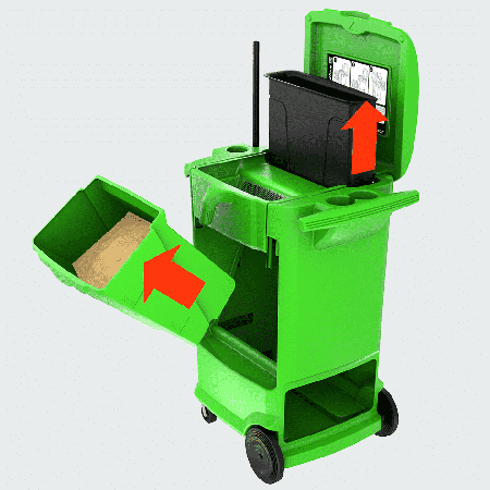 Chariot recycleur d'absorbant Chariot recycleur d'absorbant