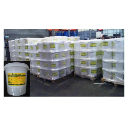 Conditionnement sur palette avec 32 seaux de 15 kg soit 960 L Conditionnement sur palette avec 32 seaux de 15 kg soit 960 L