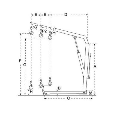 Grue d'atelier repliable Grue d'atelier repliable