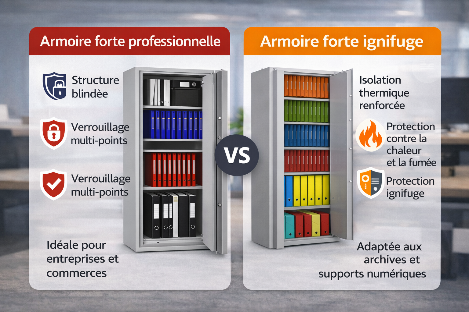 armoire ignifuge ou armoire forte ?