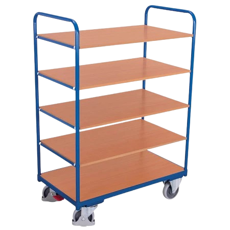 chariot à 5 plateaux amovibles