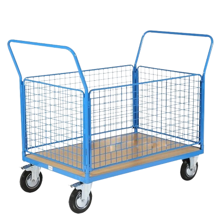 chariot grillagé à 4 côtés