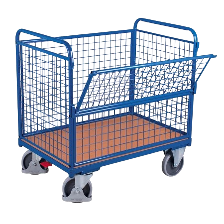 chariot grillagé à 4 côtés