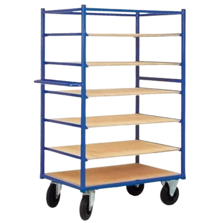 chariot haut à 6 plateaux amovibles