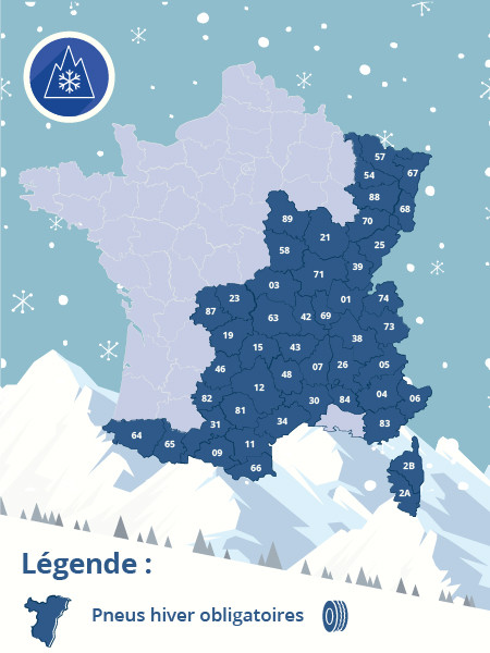 Carte de France des départements concernés par la loi montagne 2